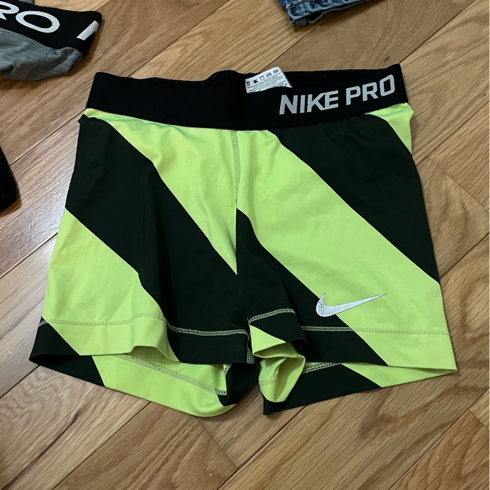 Nike Pro Lime Green Shorts